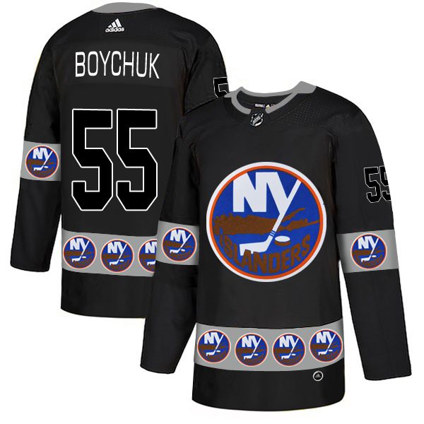 Men New York Islanders #55 Boychuk Black Adidas Fashion NHL Jersey->boston bruins->NHL Jersey